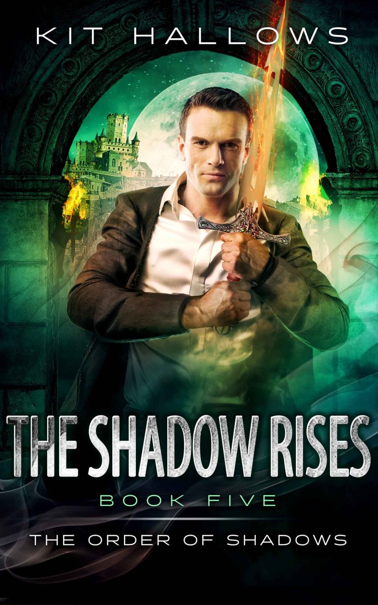 The book cover for The Shadow Rises by Kit Hallows